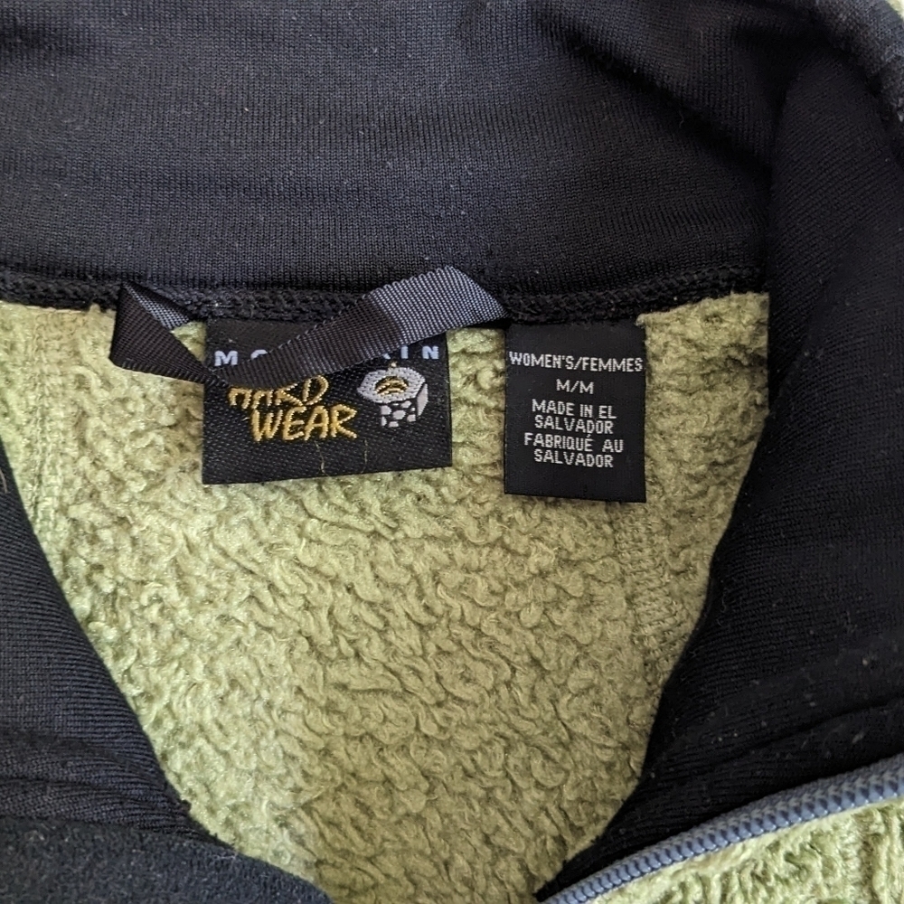 Mountain Hardwear Teddy Fleece Jacket Women's Medium Green Full Zip - Picture 4 of 5